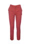 Slim orange and fuchsia houndstooth trousers