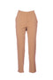 Pantaloni dritti cammello con elastico