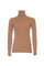 Pull col roulé camel en viscose stretch et angora