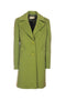 Cappotto lungo verde pistacchio in panno