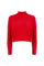 Red “MINCIO” turtleneck sweater with plush effect