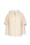 Eco-pelliccia reversibile “PAM” avorio con piumino coordinato
