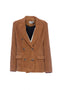 Hazelnut corduroy double-breasted regular blazer