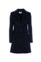 Black single-breasted regular coat with peak lapels