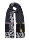 Black animal print stole