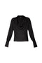 Blusa nera in georgette con scollo a V