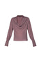 Blusa rosa cipria in georgette con scollo a V
