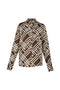 Camicia marrone con stampa check