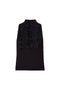 Top nero in maglia con rouches