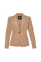 Blazer monopetto cammello in tessuto tecnico stretch