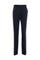 Pantaloni flare neri in tessuto tecnico stretch con piega