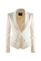 Giacca monopetto “Biola” avorio in crepe bistretch