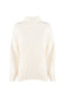 Maglia a collo alto “Minnie” avorio in lana e paillettes