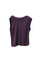 Top smanicato satinato burgundy