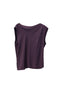 Top smanicato satinato burgundy