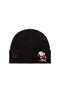 Berretto benie Peanuts nero in lana a coste