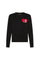 Maglia Peanuts nera in lana e cashmere con cuore