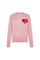 Maglia Peanuts rosa scuro in lana e cashmere con cuore