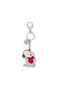 Charms Peanuts in metallo bianco/rosso fuoco