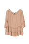Sand blouse with ruffles