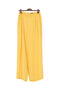 Pantalon palazzo jaune avec taille élastique brodée