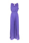 Combinaison plissée violette en georgette