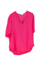 Blusa fucsia in raso con scollo a V