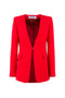 Giacca senza revers “BOBBY” rossa in cady