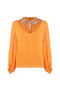 Blusa “FAVOLA” albicocca con tubolari ricamati