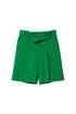 Shorts a vita alta verdi con cintura