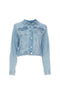 Veste classique en denim blanchi
