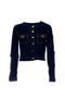 Giacca regular cropped in denim con lavaggio raw