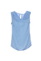 Top ciel sans manches en satin à encolure châle