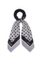 Foulard nero con stampa logo all over