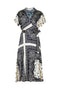 Robe en satin à imprimé bandana all-over