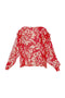 Blouse en soie mélangée imprimée rouge