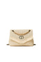 Borsa a tracolla 'Dreamy' beige in rafia jacquard