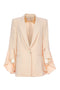 Giacca blazer rosa in crêpe cady