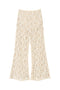 Ivory flare trousers in macramé lace