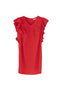 Regular mini red sheath dress with ruffles