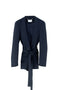 Blazer regular blu scuro con fusciacca in vita