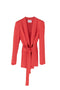 Blazer regular rosso con fusciacca in vita