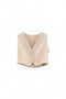 Mud cropped vest in elegant fabric