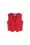 Red cropped vest in elegant fabric