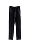 Pantalone regular modello jogger nero in felpa con strass