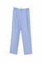 Straight-line trousers in sky blue melange with high waist