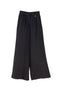 Black satin palazzo pants