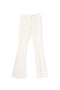 Pantalone bootcut crema in tessuto gessato