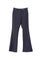 Pantalone bootcut blu scuro in tessuto gessato