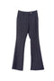 Pantalone bootcut blu scuro in tessuto gessato